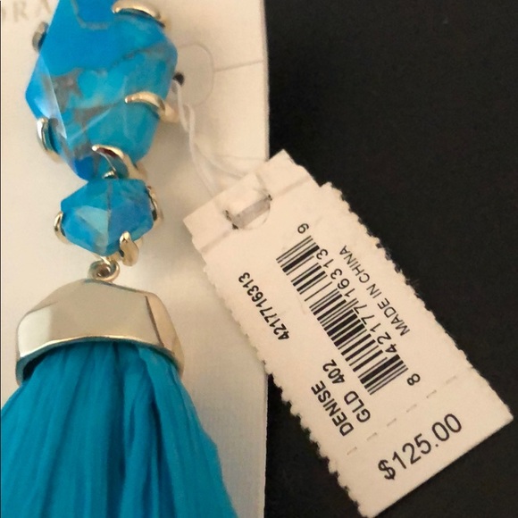 KENDRA SCOTT TASSLE DROP STATEMENT EARRINGS - Picture 3 of 8